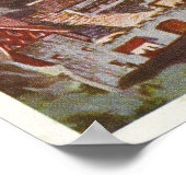 Uitzicht van het Zwitserse dorp Poster (Hoek)