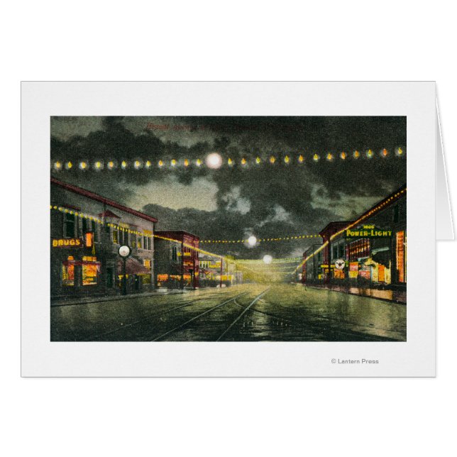Uitzicht van Hewitt Avenue te Night (Voorkant Horizontaal)