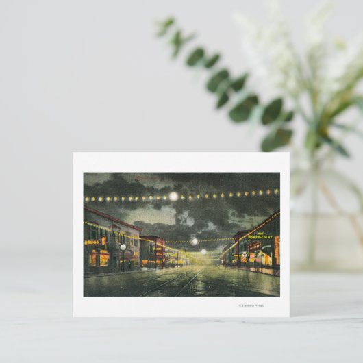 Uitzicht van Hewitt Avenue te Night Briefkaart (Staand voorkant)