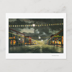 Uitzicht van Hewitt Avenue te Night Briefkaart