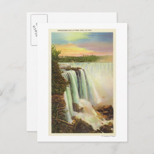 Uitzicht van Hoefijzer Herfsten van geiteneiland Briefkaart (Voorkant / Achterkant)