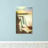 Uitzicht van Hoefijzer Herfsten van geiteneiland Canvas Afdruk (Insitu (Houten vloer))