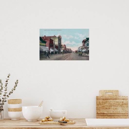 Uitzicht van Holly Street Bellingham, WA Poster (Keuken)
