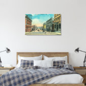 Uitzicht van Holly Street YMCABellingham, WA Canvas Afdruk (Insitu (Slaapkamer))