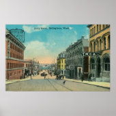 Uitzicht van Holly Street YMCABellingham, WA Poster (Voorkant)