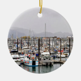 Uitzicht van Homer Alaska Keramisch Ornament