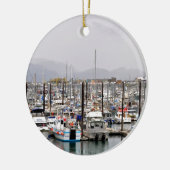 Uitzicht van Homer Alaska Keramisch Ornament (Links)