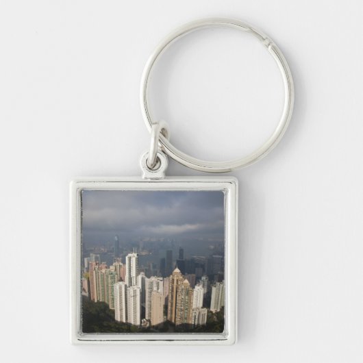 Uitzicht van Hong Kong uit de Peak Sleutelhanger (Voorkant)