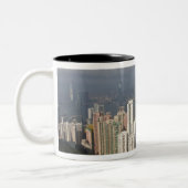 Uitzicht van Hong Kong uit de Peak Tweekleurige Koffiemok (Links)