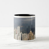 Uitzicht van Hong Kong uit de Peak Tweekleurige Koffiemok (Center)