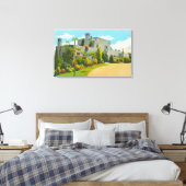 Uitzicht van Hoover's Home, Stanford U Campus Canvas Afdruk (Insitu (Slaapkamer))