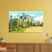 Uitzicht van Hoover's Home, Stanford U Campus Canvas Afdruk (Insitu (Woonkamer))