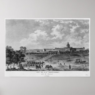 Uitzicht van Hopital La Salpetriere Poster