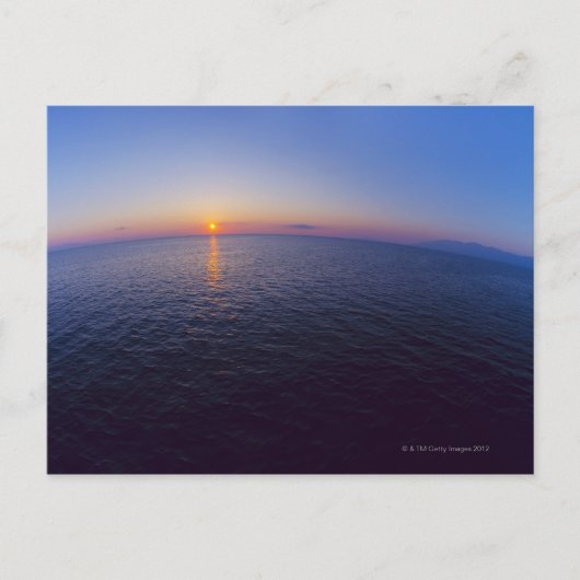 Uitzicht van horizon boven zee bij zonsopgang briefkaart (Voorkant)