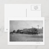 Uitzicht van Horse Wagon Teams op Street Briefkaart (Voorkant / Achterkant)