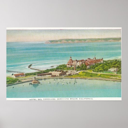 Uitzicht van Hotel del Coronado Poster (Voorkant)