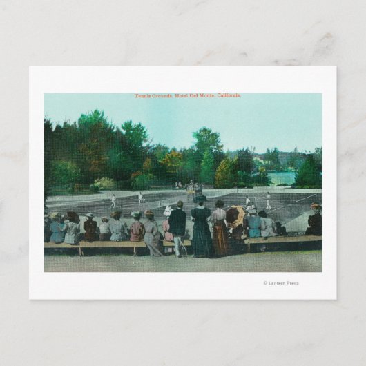 Uitzicht van Hotel del Monte Tennis Motivering Briefkaart (Voorkant)