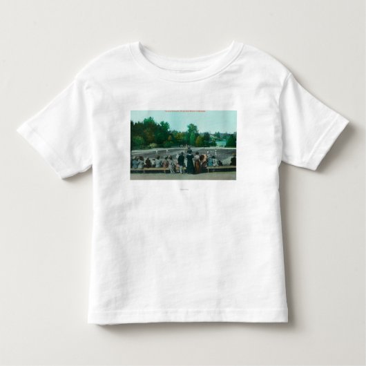 Uitzicht van Hotel del Monte Tennis Motivering Kinder Shirts (Voorkant)