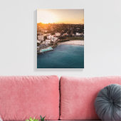 uitzicht van hotel resort naast strand canvas afdruk (Insitu (Woonkamer))