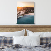 uitzicht van hotel resort naast strand canvas afdruk (Insitu (Slaapkamer))