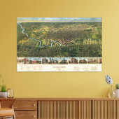 Uitzicht van Houston, Texas (1891) Canvas Afdruk (Insitu (Woonkamer))