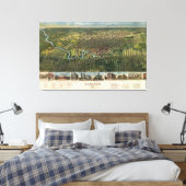 Uitzicht van Houston, Texas (1891) Canvas Afdruk (Insitu (Slaapkamer))