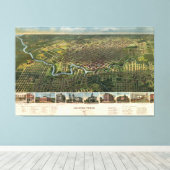 Uitzicht van Houston, Texas (1891) Canvas Afdruk (Insitu (Houten vloer))