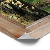 Uitzicht van hout uit een venster poster (Hoek)