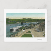 Uitzicht van Hudson Navigation Dock Briefkaart (Voorkant)