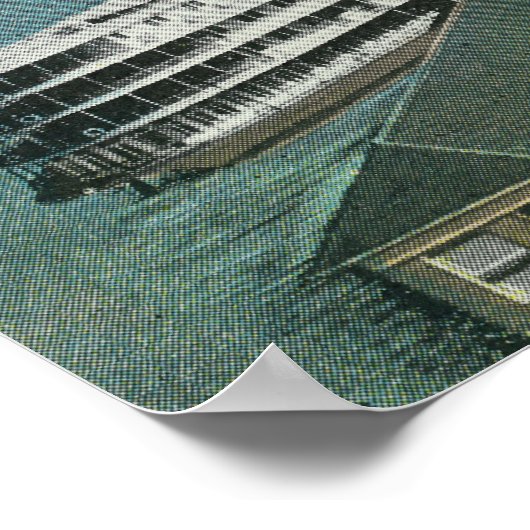 Uitzicht van Hudson Navigation Dock Poster (Hoek)