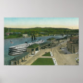 Uitzicht van Hudson Navigation Dock Poster (Voorkant)