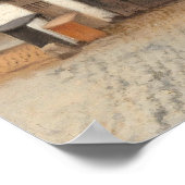 Uitzicht van Huizen in Delft (De Kleine Straat) Poster (Hoek)