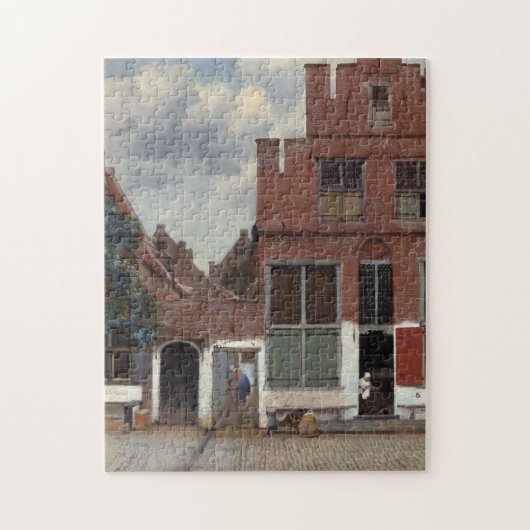 Uitzicht van huizen in Delft door Johannes Vermeer Legpuzzel (Verticaal)