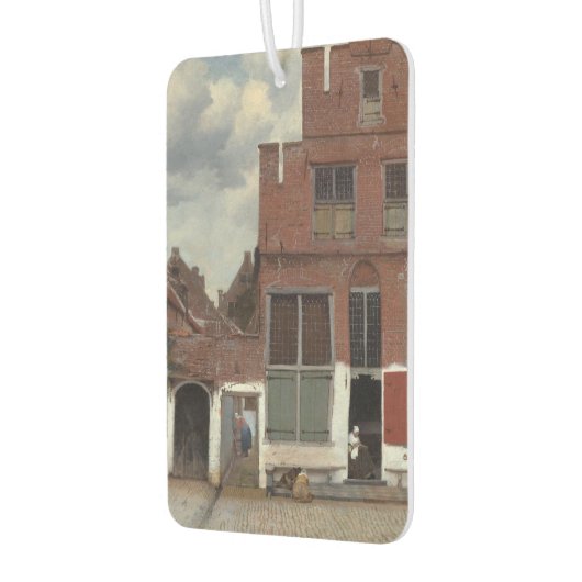 Uitzicht van huizen in Delft door Johannes Vermeer Luchtverfrisser (Links)