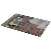 Uitzicht van huizen in Delft door Johannes Vermeer Snijplank (Hoek)