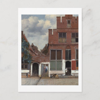 Uitzicht van huizen in Delft The Little Street Briefkaart
