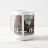 Uitzicht van huizen in Delft The Little Street Koffiemok (Voorkant links)