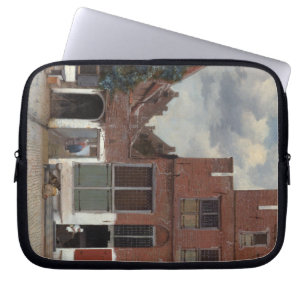 Uitzicht van huizen in Delft The Little Street Laptop Sleeve