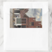 Uitzicht van huizen in Delft The Little Street Rechthoekige Sticker (Tas)