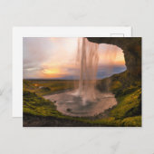 Uitzicht van IJsland Seljalandsfoss Waterfall Briefkaart (Voorkant / Achterkant)