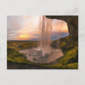 Uitzicht van IJsland Seljalandsfoss Waterfall Briefkaart (Voorkant)
