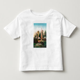 Uitzicht van Indische Graven en Totempoles Kinder Shirts