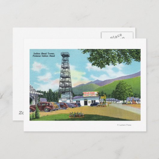 Uitzicht van Indische hoofdtoren en Indiase hoofdt Briefkaart (Voorkant / Achterkant)