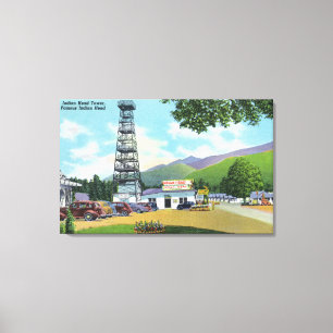 Uitzicht van Indische hoofdtoren en Indiase hoofdt Canvas Afdruk