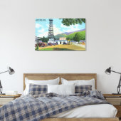 Uitzicht van Indische hoofdtoren en Indiase hoofdt Canvas Afdruk (Insitu (Slaapkamer))