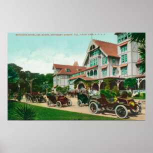 Uitzicht van ingang van buitenkant Hotel del Monte Poster