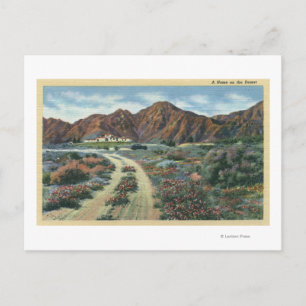 Uitzicht van ingezetenschap in de Californische wo Briefkaart