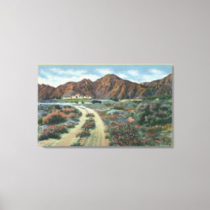 Uitzicht van ingezetenschap in de Californische wo Canvas Afdruk