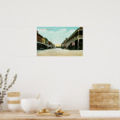 Uitzicht van Irvin Street Hanford, CA Poster (Keuken)