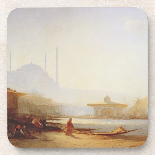Uitzicht van Istanbul, 1864 (olie op doek) Onderzetter (Voorkant)